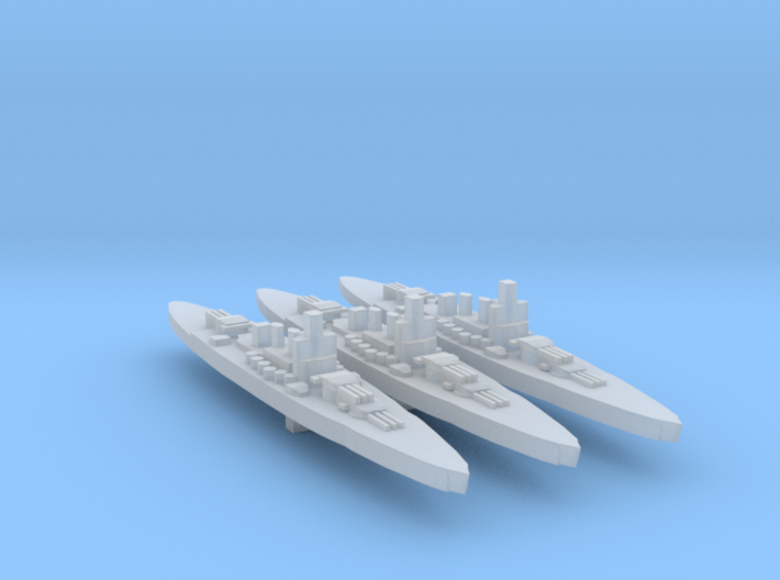 3pk Italian Littorio class battleships 1:4800 WW2 3d printed