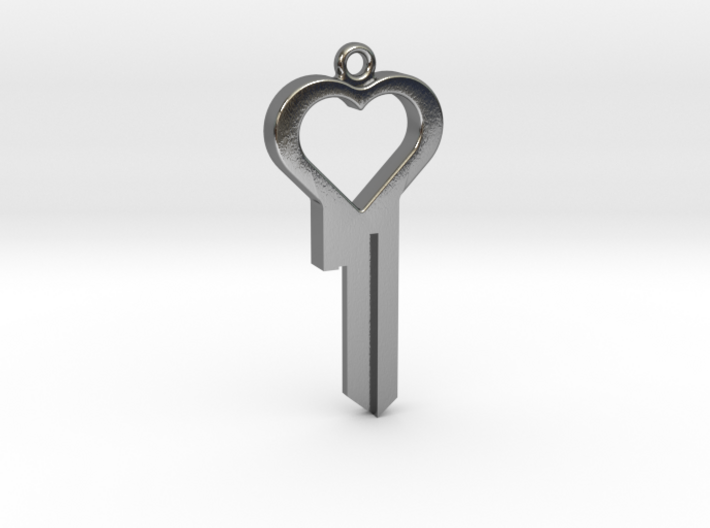 Chastity Key Blank - Heart 3d printed
