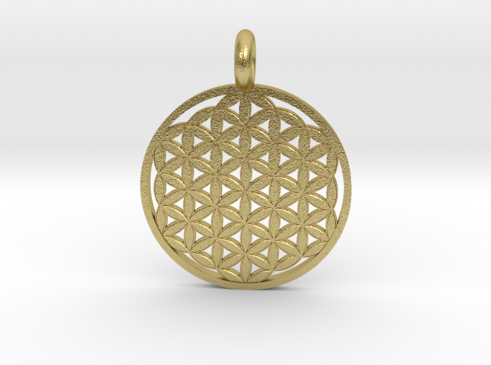 Flower of Life Sacred Geometry pendant approx 22mm 3d printed