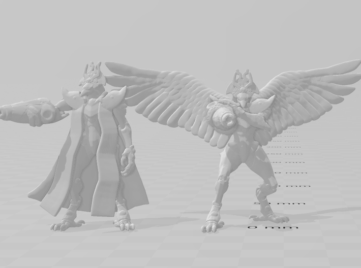 Raven Beak Armor Wings miniature model fantasy rpg 3d printed