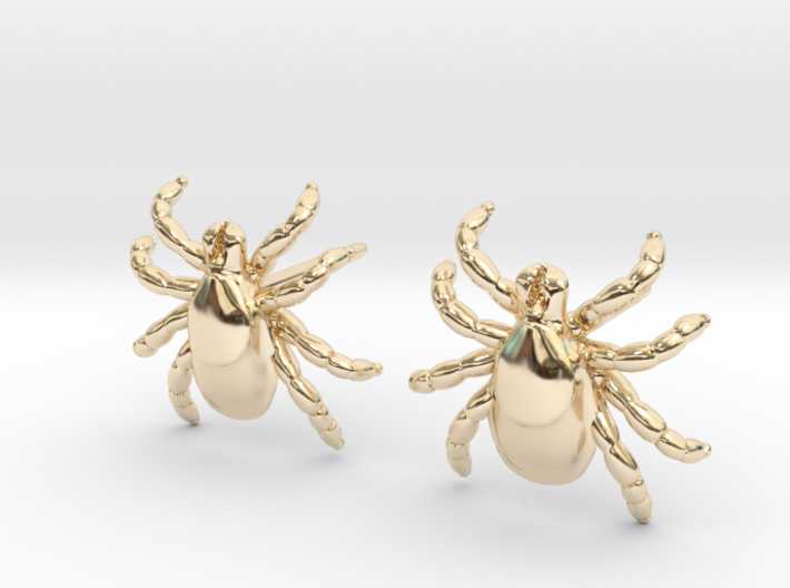 Tick Earrings - Nature Jewelry 3d printed