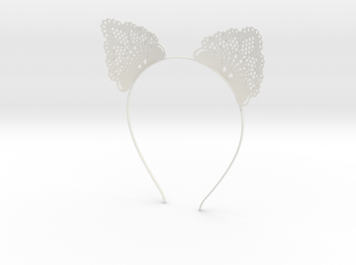 Steel Cat Ears Headband - Type 1 - Neko Mimi 3d printed