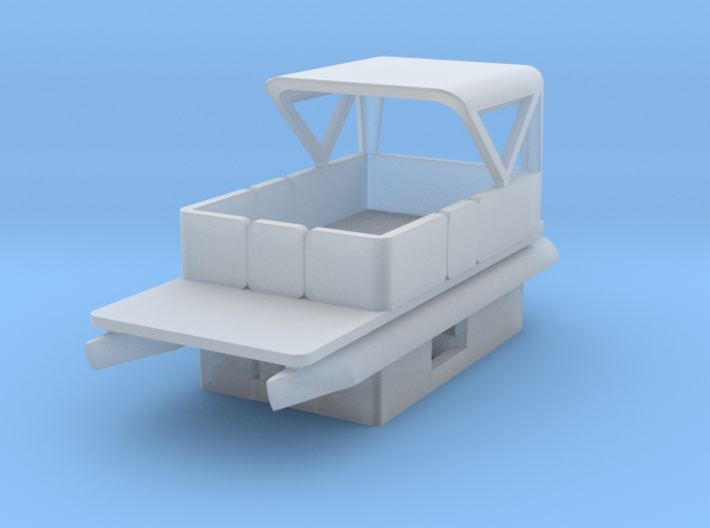 Pontoon Boat N 1:160 Flat Bottom 3d printed