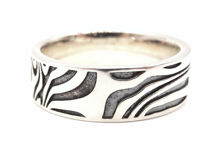 Twin Soul Ring - 6mm 3d printed Twin Soul Ring - 7mm - Blackened Silver/Antique Silver