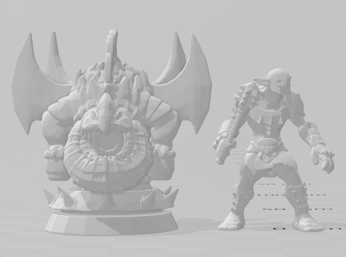 Guardian Dragon Statue miniature model fantasy dnd 3d printed 