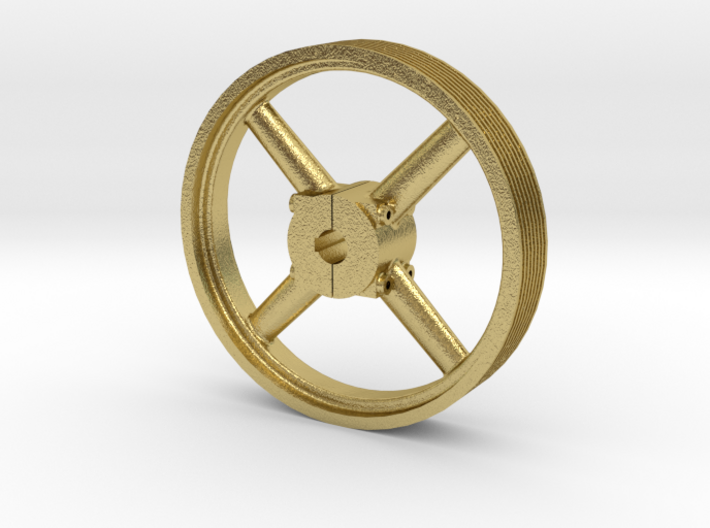 Four Spoke Pulley 3d printed