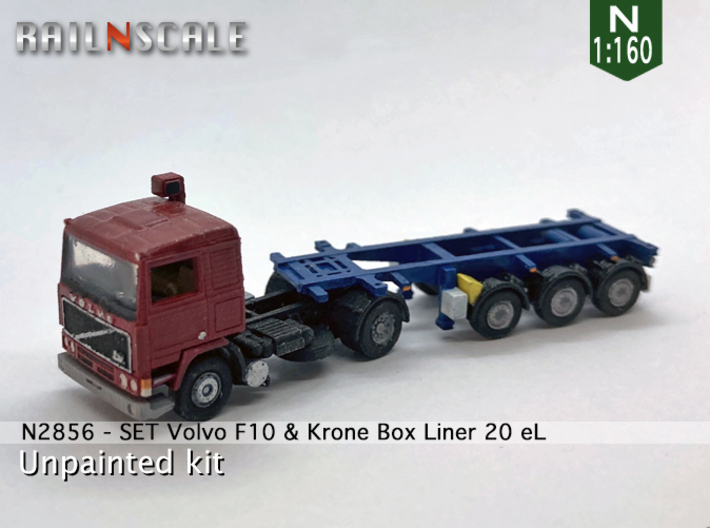 SET Volvo F10 &amp; 20ft Containerchassis (N 1:160) 3d printed