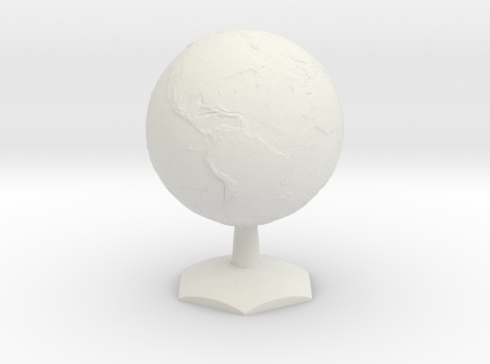 Earth on Hex Stand 3d printed