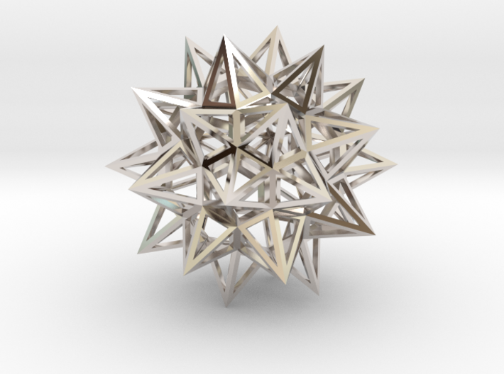 Stellated Truncated Icosahedron (cast metals) 3d printed