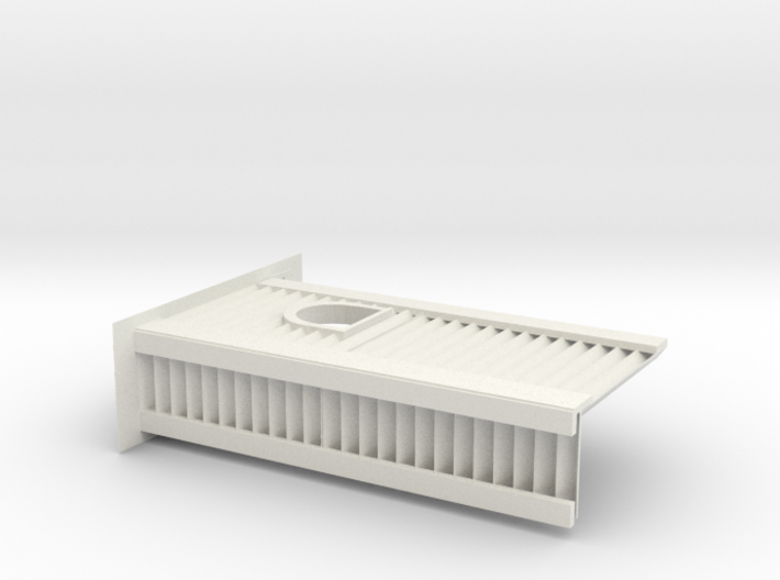 HO Scale Stair Cover for Fire House 3d printed This is a render not a picture