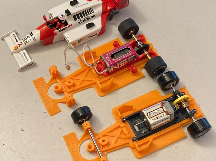 NSR F1 (86-89) for SLOT.IT motor mount chassis 3d printed