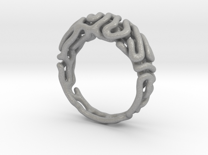Reaction Diffusion - Ring Nr. 8 (Size J) 3d printed