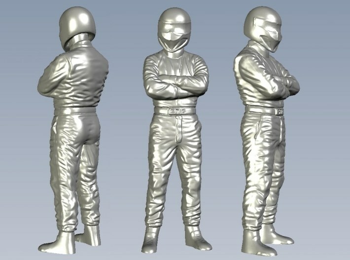 1/48 scale Stig F1 racing driver figure 3d printed 