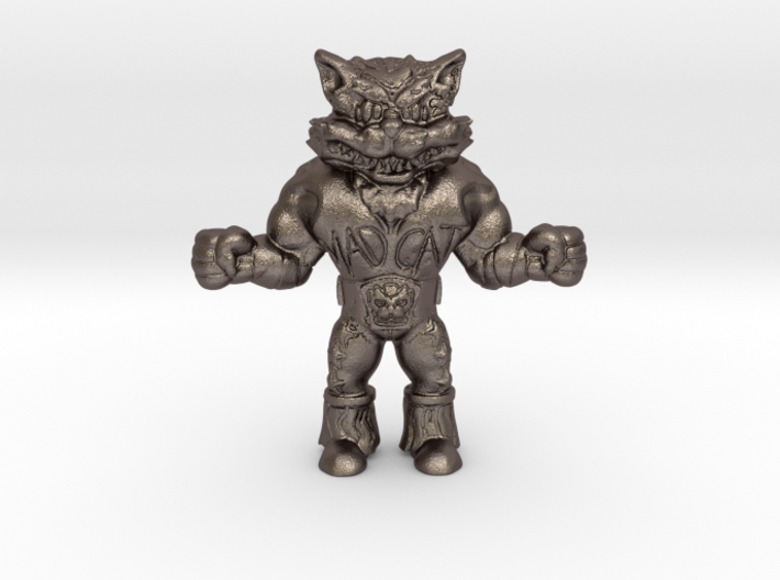 Mad Cat - MUSCLE style monochrome minifigure. 3d printed