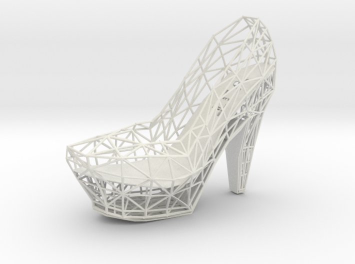 Left Wireframe High Heel 3d printed