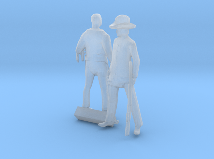 HO Scale Old West Figures 3d printed This is a render not a picture