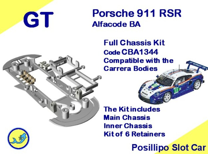 Chassis Kit CBA1344 for P 911 RSR Carrera body 3d printed Chassis Data