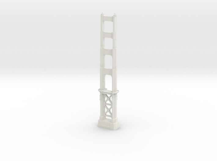 Golden Gate Bridge Tower 3d printed Shapeways render