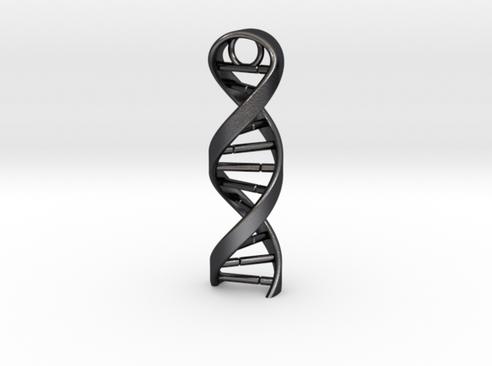DNA Helix Keychain Charm V2 3d printed