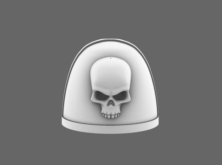 Space Knight Skull Design Ver B V7 Shoulder Pad 3d printed 