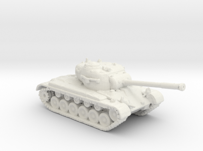ARVN M26 Pershing medium tank white plastic 1:160 3d printed
