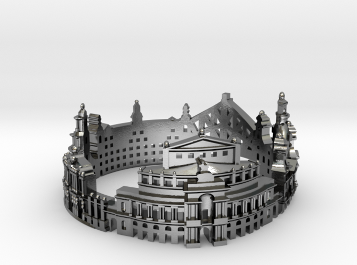 Dresden Skyline -Cityscape Ring 3d printed