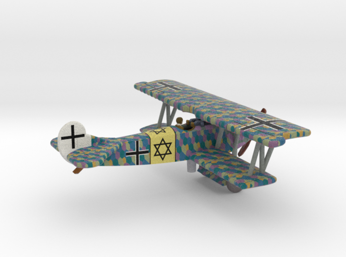 Star of David Fokker D.VII (full color) 3d printed