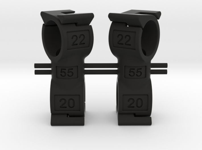 DOUBLE CLIPS-22-20-55 3d printed 