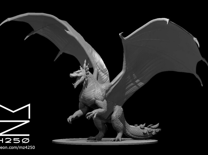 Ancient Amethyst Dragon 3d printed