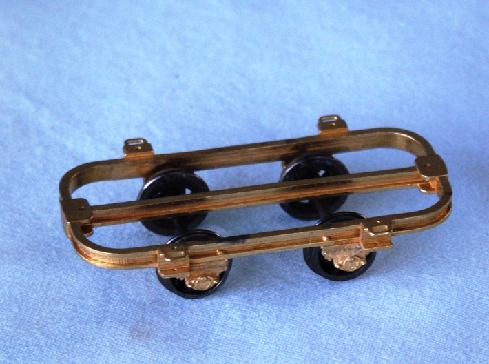 Brass 7mm Scale, Army Flat Wagon 3d printed Completed model without wooden deck