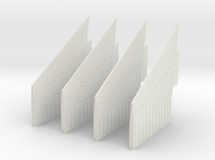 1:72 S-IC Fairing Fins Panel Lines 3d printed