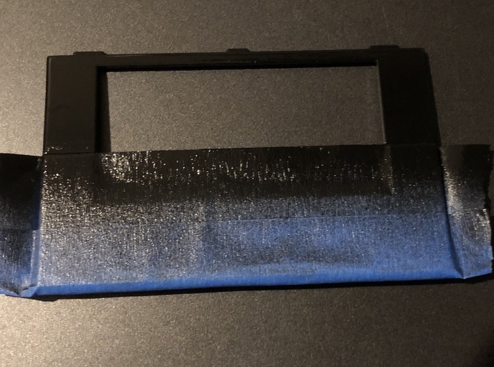 JVC RC-M90 Cassette Door cover 3d printed Masking the gray, adding black