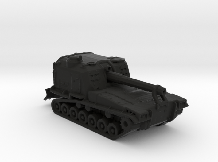 M55 Self-propelled howitzer 1:160 scale rail load 3d printed
