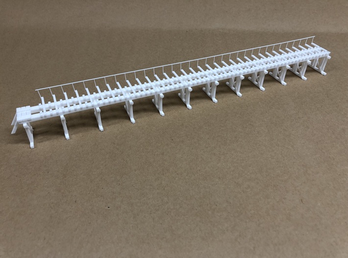 Williamsport PA Coal Trestle 3d printed Model as received from Shapeways