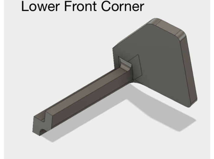 Range Rover Classic Center Console Repair Kit 3d printed Lower Front Corner