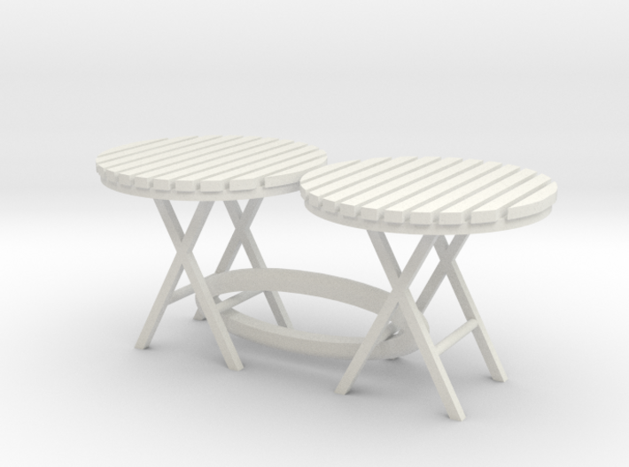 c-1-35 cafe table with slatted top 1/35th scale 3d printed 