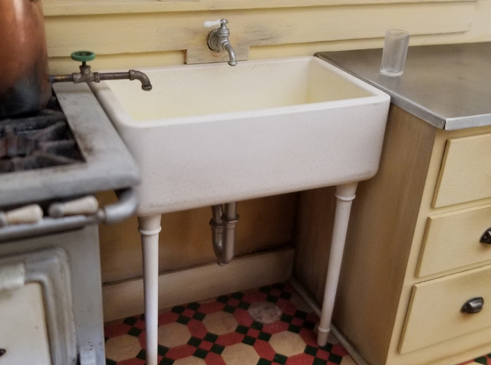 Vintage kitchen sink 3d printed 