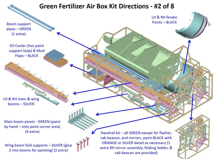 GREEN FERT. FLOATER AIR BOOM BOX & DETAIL KIT 3d printed 