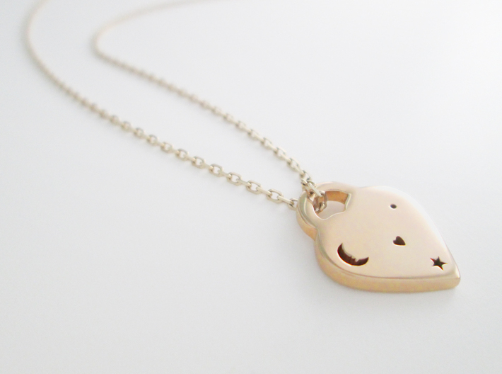 mini pierced heart 3d printed