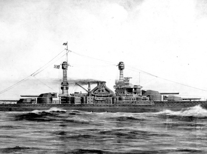 Nameplate USS South Dakota BB-49 3d printed Artist's concept drawing of the cancelled South Dakota-class battleships of 1920.