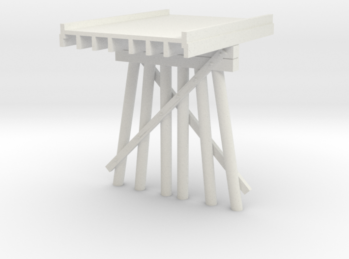 Part B Deck Trestle HO (1:87) Modular Six Piles 3d printed
