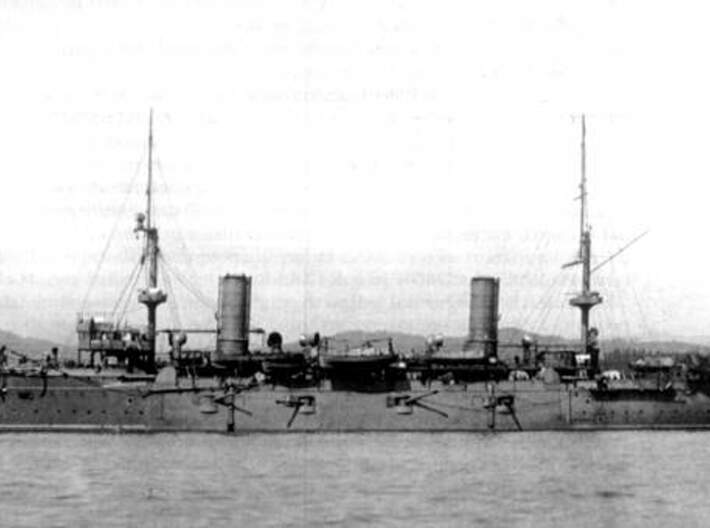Nameplate Carlo Alberto 3d printed Vettor Pisani-class armored cruiser Carlo Alberto.