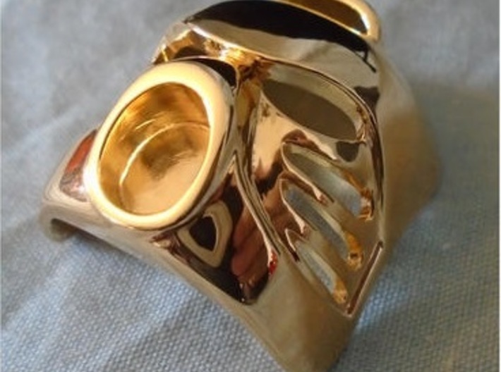 Kanohi Hau 3d printed 18k Gold Plated Brass 