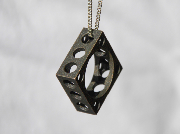 Futurist Ring+Pendant 3d printed 