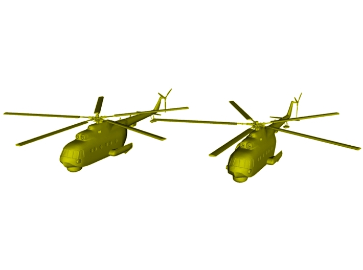 1/700 scale Mil Mi-14 Haze helicopters x 2 3d printed