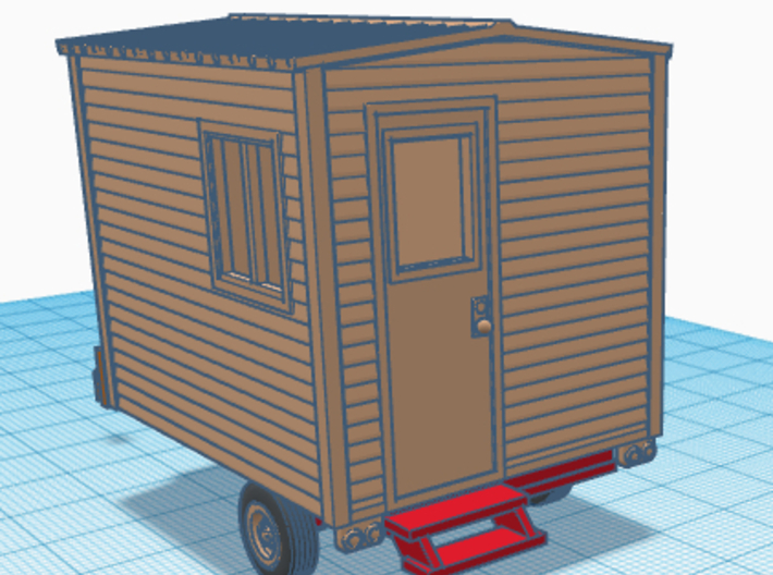 1/50th Portable Office Trailer 3d printed 