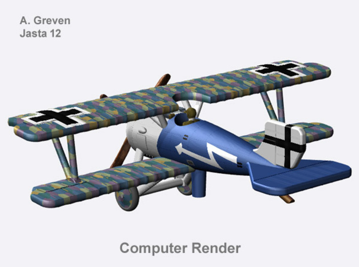 Alfred Greven Siemens-Schuckert D.III (full color) 3d printed