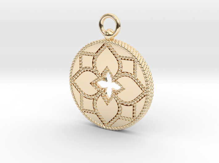 In the Style of Roberto Coin Medallion Pendant 3d printed
