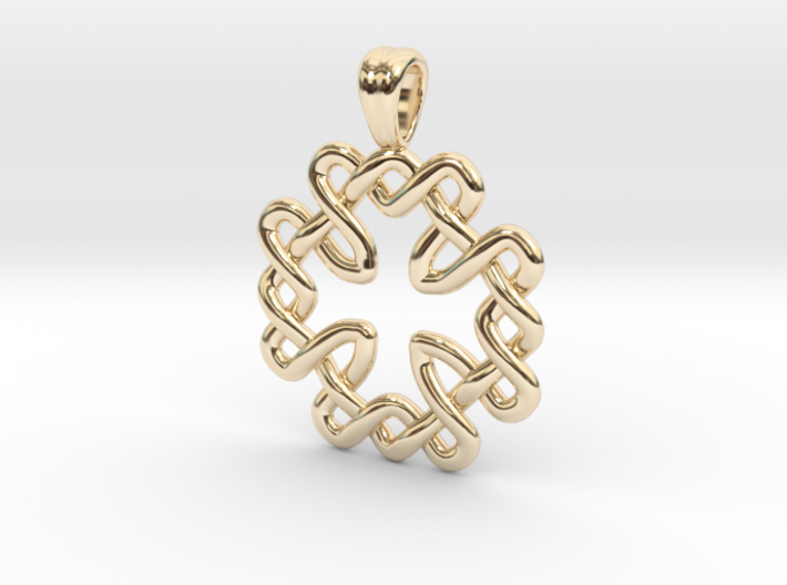 Maltese knot cross [pendant] 3d printed