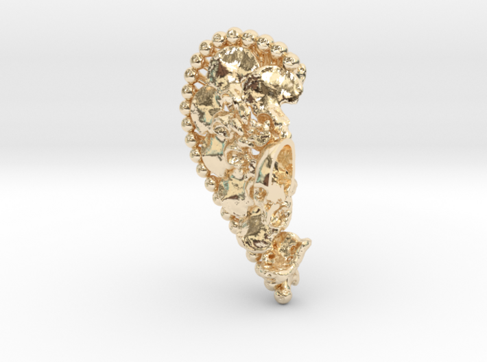 Human Skull Jewelry Pendant Necklace, Heart Split 3d printed